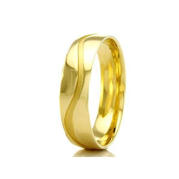 Par de Alianças de Noivado em Ouro 18K 750 Trabalhada