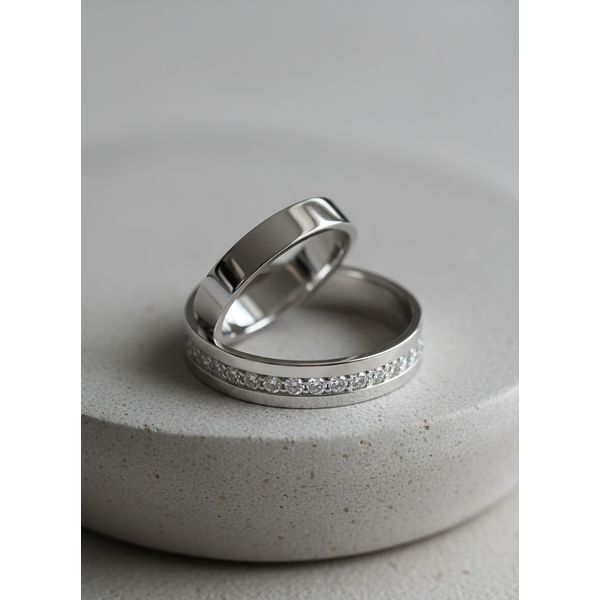 Par de Alianças Brisa Prata Namoro 4 mm