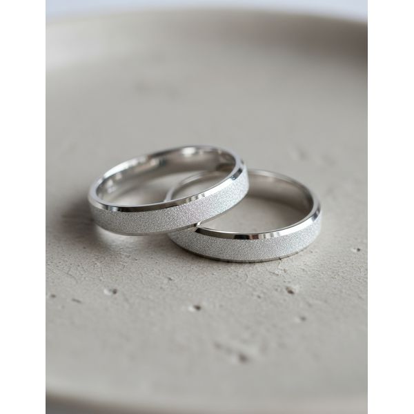 Par de Alianças Lyra Prata Namoro 5 mm