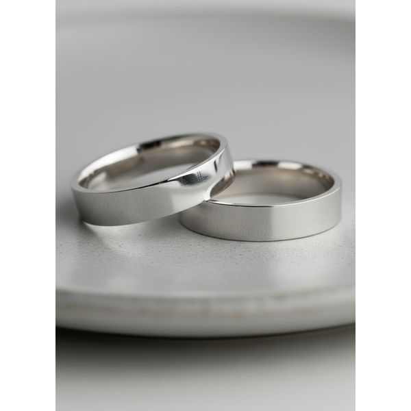 Par de Alianças Oásis Prata Namoro 4 mm