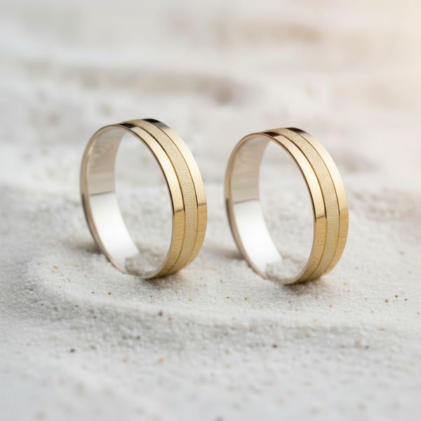 Par de Alianças Mista