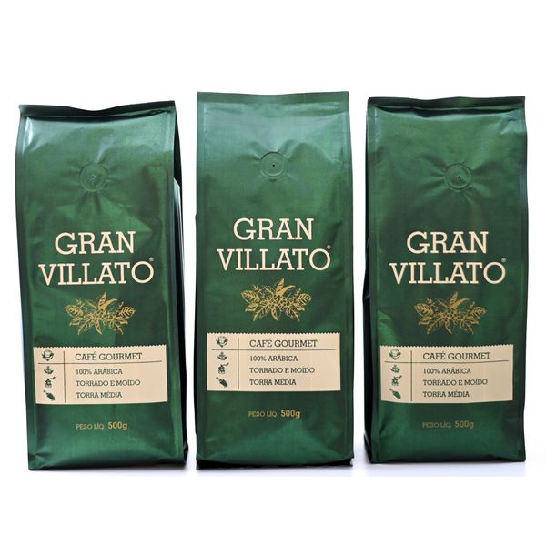 Kit com 3 Cafés Gourmet Torrado e Moído 