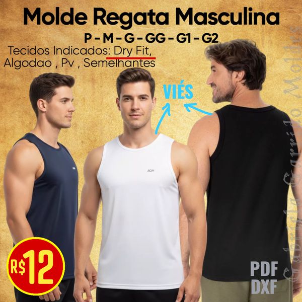 MOLDE REGATA MASCULINO P AO G3