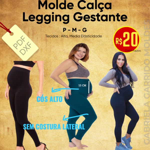 CALCA LEGGING GESTANTE CÓS ALTO 