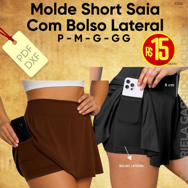 MOLDE SHORT SAIA ADULTO FITNESS P AO GG