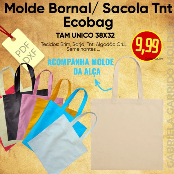MOLDE BORNAL / ECOBAG / SACOLA TNT - TAM UN