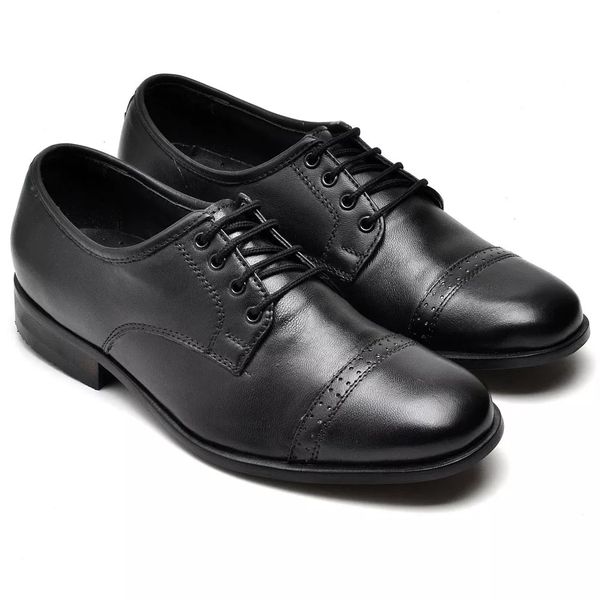 Sapato Social Masculino Militar Exercito Couro Alto Brilho