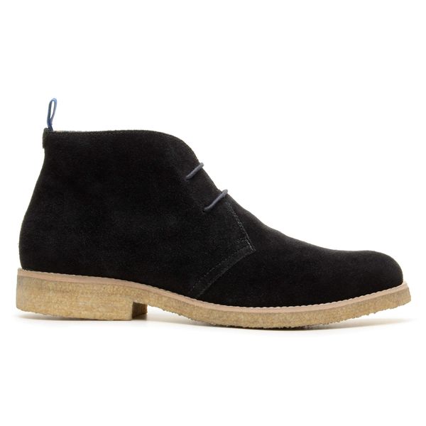 bota desert chukka masculina em camurça preto couro legítimo de amarrar com cadarço sola crepe de borracha natural gianno