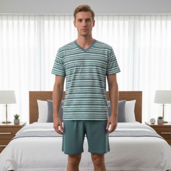Pijama Masculino Malha Pv Listra Verde