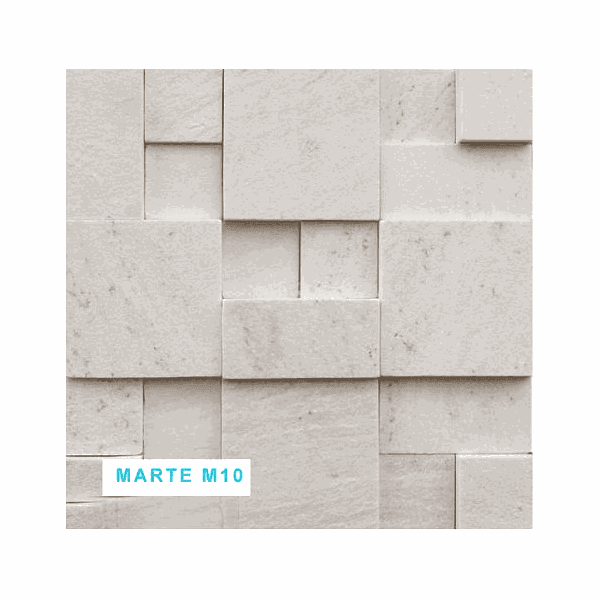 Mosaico Pedra Natural Marte M10 30x30 Branco
