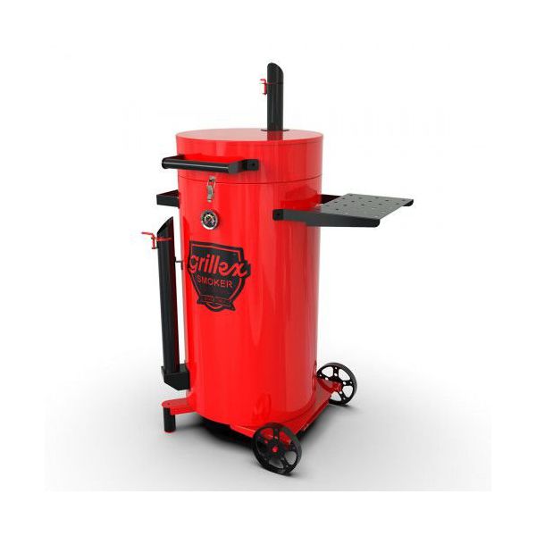 Churrasqueira Defumação Pit Smoker Grillex - Vermelha / Preta