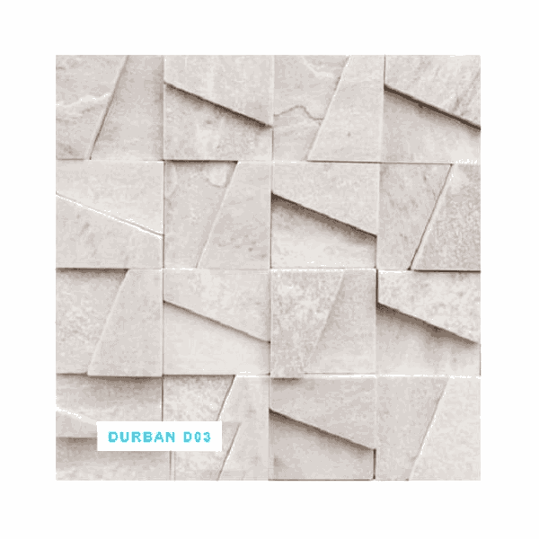 Mosaico Pedra Natural Durban D03 Placa 30X30 Branco