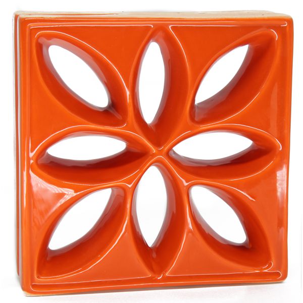 Cobogó Lótus - Laranja - 25x25 cm
