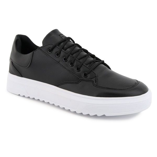 Tênis Masculino Sneaker Preto Casual Sola Alta Leve e Com Estilo