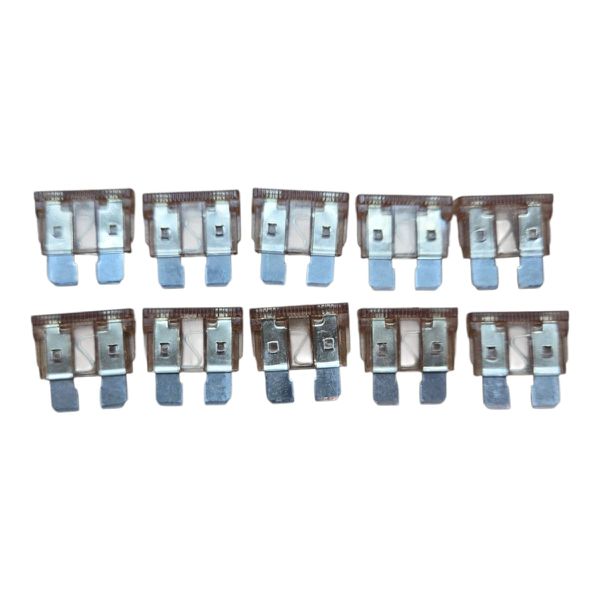 Kit 10 Fusíveis Lâmina Universal 7.5 Amperes Marrom