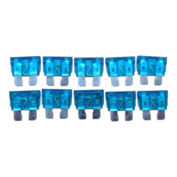 Kit 10 fusíveis Lâmina Universal 15 Amperes Azul
