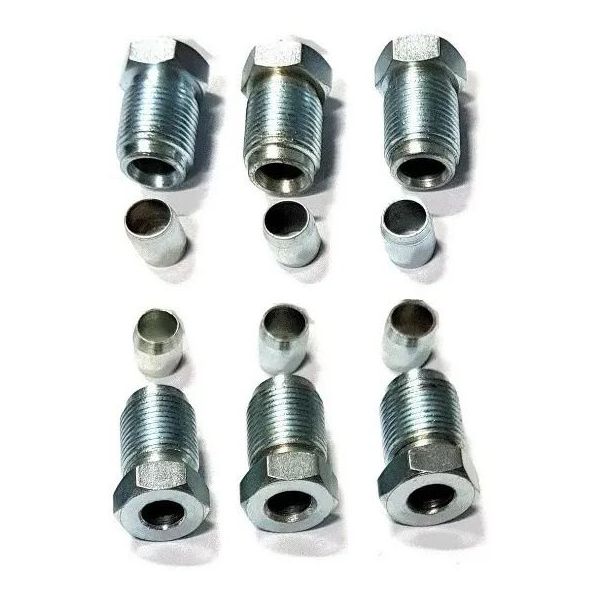 06 Anilhas e 06 Niples para tubo de alta GNV