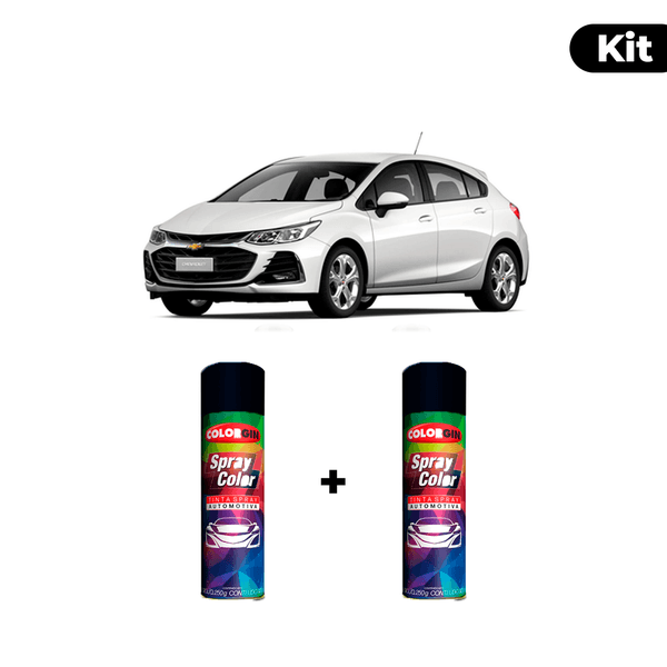 KIT SPRAY AUTOMOTIVO - BRANCO SUMMIT 2012/13 POL + VERNIZ RAPIDO 300ML