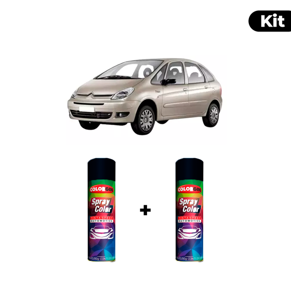 KIT SPRAY AUTOMOTIVO - CINZA CENDRE 2003 POL + VERNIZ RAPIDO 300ML