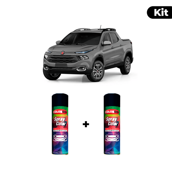 KIT SPRAY AUTOMOTIVO - CINZA ANTIQUE 2016 POL + VERNIZ RAPIDO 300ML