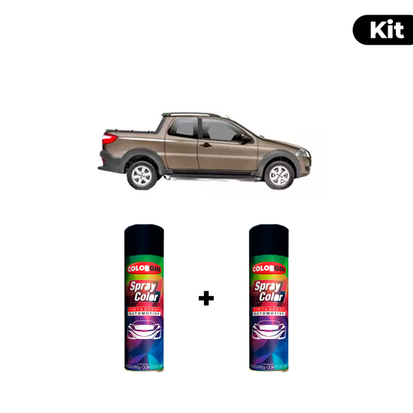 KIT SPRAY AUTOMOTIVO - CINZA TELLERIUM 2009 POL + VERNIZ RAPIDO 300ML