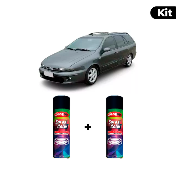 KIT SPRAY AUTOMOTIVO - CINZA VINCI 1999 POL + VERNIZ RAPIDO 300ML