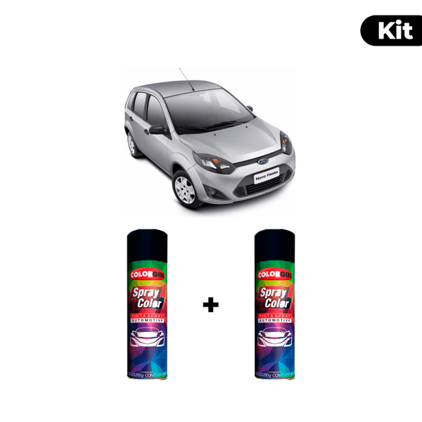 KIT SPRAY AUTOMOTIVO - PRATA ENSEADA 2007/09 POL + VERNIZ RAPIDO 300ML