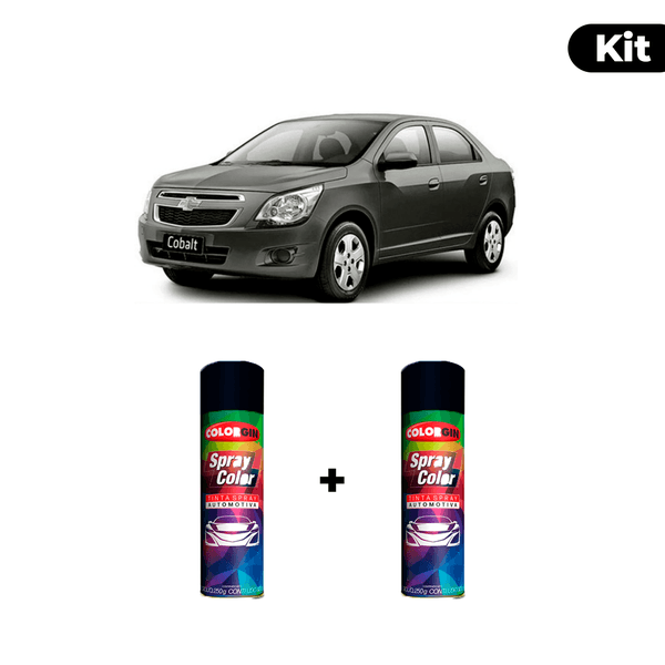 KIT SPRAY AUTOMOTIVO - CINZA ARTEMIS 2010 POL + VERNIZ RAPIDO 300ML