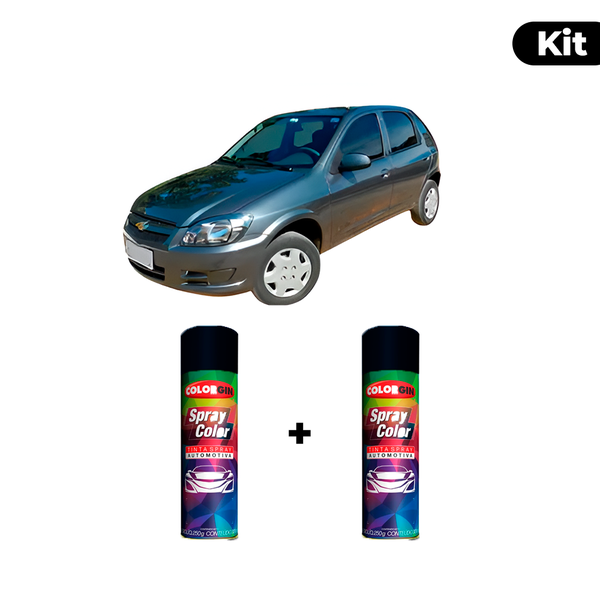 KIT SPRAY AUTOMOTIVO - CINZA ORIUM 2011 POL + VERNIZ RAPIDO 300ML