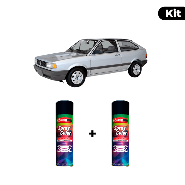 KIT SPRAY AUTOMOTIVO - PRATA LUNAR 1988 POL + VERNIZ RAPIDO 300ML
