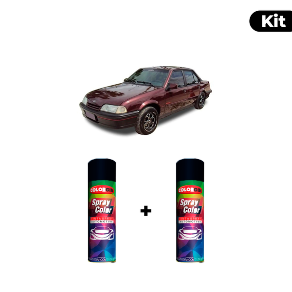 KIT SPRAY AUTOMOTIVO - VERMELHO SCHUMANN PER POL + VERNIZ RAPIDO 300ML