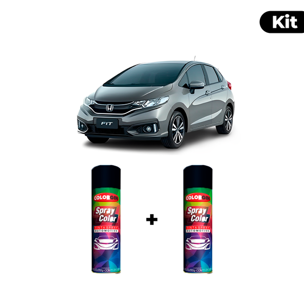 KIT SPRAY AUTOMOTIVO - PRATA PLATINUM 16/17 POL + VERNIZ RAPIDO 300ML