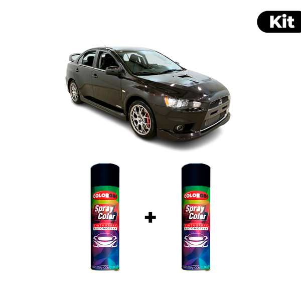 KIT SPRAY AUTOMOTIVO - PHANTON BLACK PEARL POL + VERNIZ RAPIDO 300ML