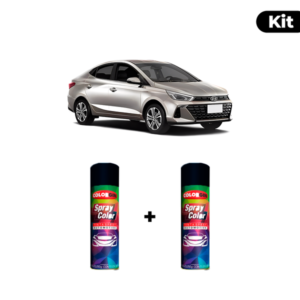 KIT SPRAY AUTOMOTIVO - PRATA SAND 2015 POL + VERNIZ RAPIDO 300ML