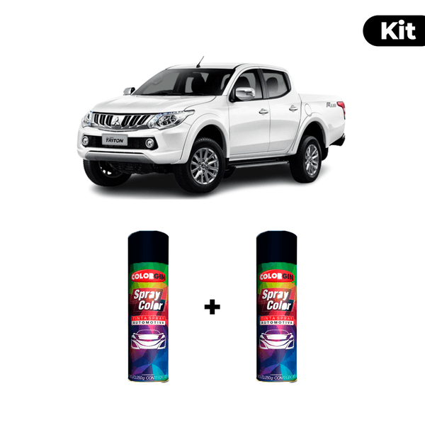 KIT SPRAY AUTOMOTIVO - BRANCO ALPINO 2010/13 POL + VERNIZ RAPIDO 300ML