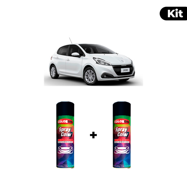 KIT SPRAY AUTOMOTIVO - BRANCO BANQUISE 2001 POL + VERNIZ RAPIDO 300ML