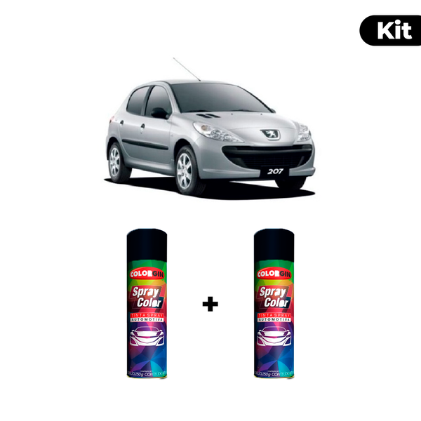 KIT SPRAY AUTOMOTIVO - GRIS ALUMINIUM 2003 POL + VERNIZ RAPIDO 300ML