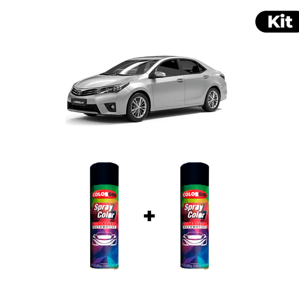 KIT SPRAY AUTOMOTIVO - PRATA SUPERNOVA 2009 POL + VERNIZ RAPIDO 300ML