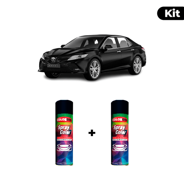 KIT SPRAY AUTOMOTIVO - PRETO PEROLA 1999 POL + VERNIZ RAPIDO 300ML