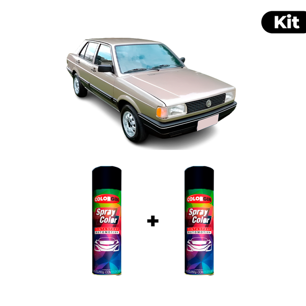 KIT SPRAY AUTOMOTIVO - BEGE SENEGAL 1991 POL + VERNIZ RAPIDO 300ML