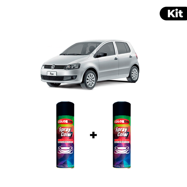 KIT SPRAY AUTOMOTIVO - PRATA SARGAS 2008 POL + VERNIZ RAPIDO 300ML