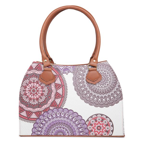 Bolsa Feminina Estilo Pasta de Ombro Social Estampa Mandala - Gouveia Costa 