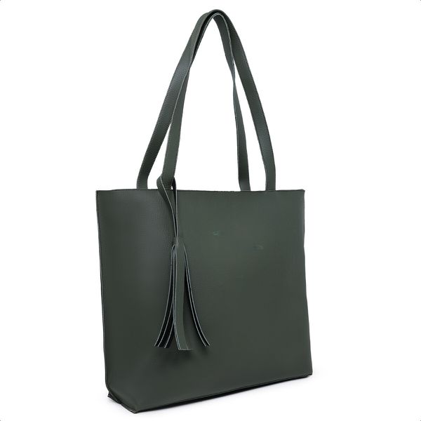 Bolsa Sacola Elisa Super espaçosa Verde Musgo