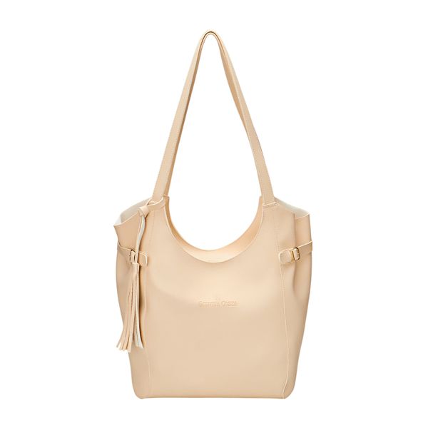 Bolsa Sacola Helena Grande Super Espaçosa Marfim 
