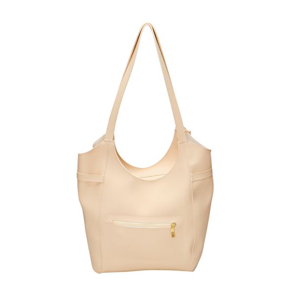 Bolsa Sacola Helena Grande Super Espaçosa Marfim 