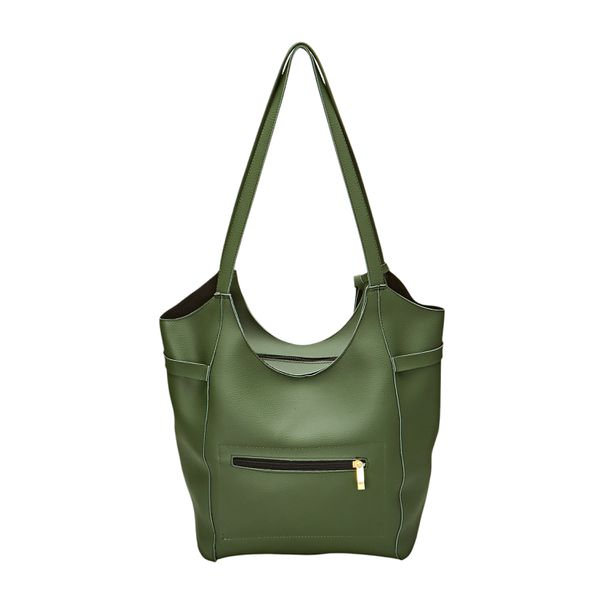 Bolsa Sacola Helena Grande Super Espaçosa Verde Musgo