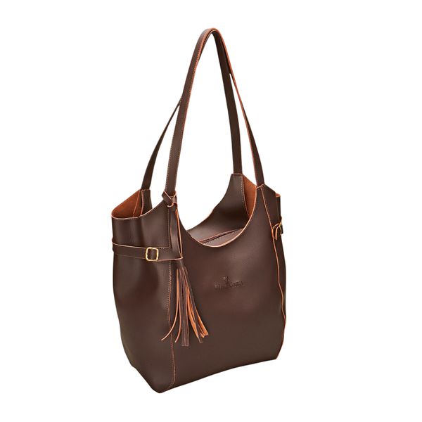 Bolsa Sacola Helena Grande Super Espaçosa café