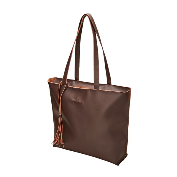 Bolsa Sacola Elisa Super espaçosa Café