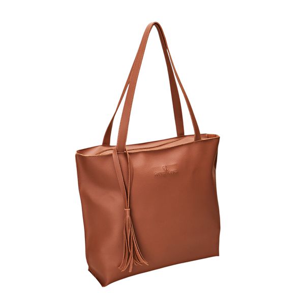 Bolsa Sacola Elisa Super espaçosa Caramelo
