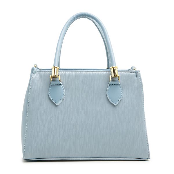 Bolsa Luxo Feminina Azul bebê Baú Alça de Mão e Transversal - Gouveia Costa